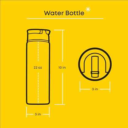 JoyJolt Stainless Steel 22 oz Star Wars Water Bottle with Straw Lid, BPA-Free Sports and Travel Vacuum Insulated Water Bottle, Destination Collection Death Star Bottle, Star Wars Gifts - color: Death Star, size: 22 Ounces