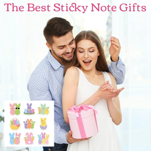 Easter Bunny Sticky Notes Gifts, 9 Pack Cute Easter Bunny Shaped Notepads, Rabbit Eggs Spring Holiday Office Study Supplies Favors Gift for Coworkers Women (270 Sheets) - style: Easter