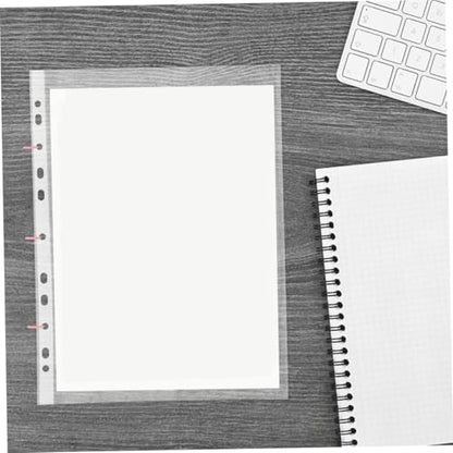DOITOOL 100pcs Clear Sheet Protectors Heavy Duty Page Sleeves for Binders Document Protectors for Photos Recipes Certificates Material Top Loading Design