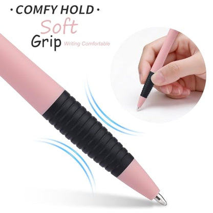 Pens Bulk, 60 Pack Gripped Slimster Ballpoint Pens -Morandi | Black Ink 1.0mm, No Bleed No Skip Smooth Writing, Click Pens with Soft Grip for Teacher Student, School & Office Gifting - style: Morandi