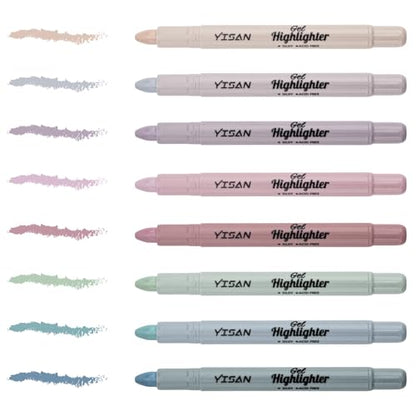 YISAN Bible Highlighter, 8 Dusty Colors | Dry Highlighter, No Bleed, 70634 - color: Dusty