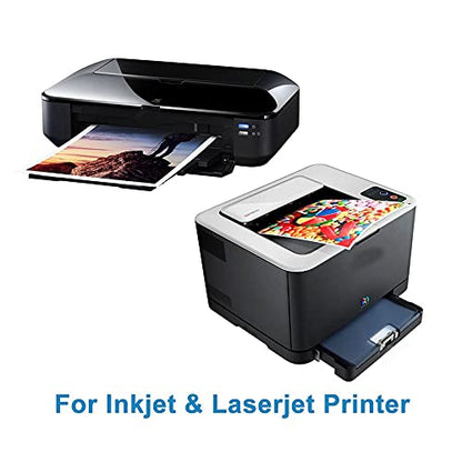 Uinkit 100 Sheets Matte Presentation tabloid paper 11x17 photo paper matte Double Sided 37lb Brochure Paper 6.5Mil for laser and Inkjet Printers - size: 11 x 17 x Matte