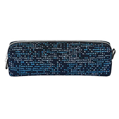 Pencil Case Cool Coding Code Big Capacity Pen Case Pencil Bag Pouch Holder Box for School Office Girls Boys Adult