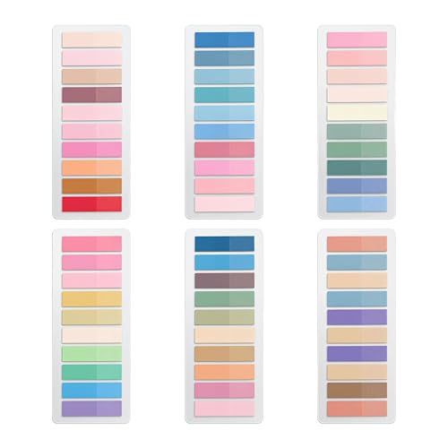konket 1200-Pack Sticky Tabs for Books–Neon Colors Index Tabs, Writable Annotation Tabs, Translucent Arrow Flags for Page Marking，Reusable Page Tabs for Bibles, Journals, Planners