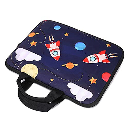 Universal 7-9 inch Tablet Sleeve Ultra-Portable, Neoprene Carrying Sleeve Case Bag Compatible with 7" 8" 8.5" 8.9" 9" Apple iPad mini, Samsung, Google, HP, Acer (Cool Rocket) - color: Cool Rocket