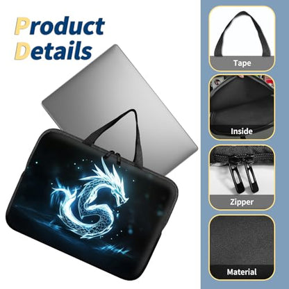 Laptop Bag 12 Inch,Resistant Shockproof Laptop Sleeve Case Protective Cover Carrying Case with Handle Compatible for HP Dell Lenovo Acer Asus Notebook Computer,Glowing Dragon - color: Glowing Dragon, size: 11-12.5 in