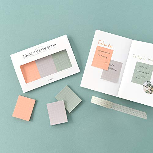 Monolike Color Palette Sticky Grid 300 A Set 4p - Self-Adhesive Memo Pad 30 Sheets - color: Grid 300 a