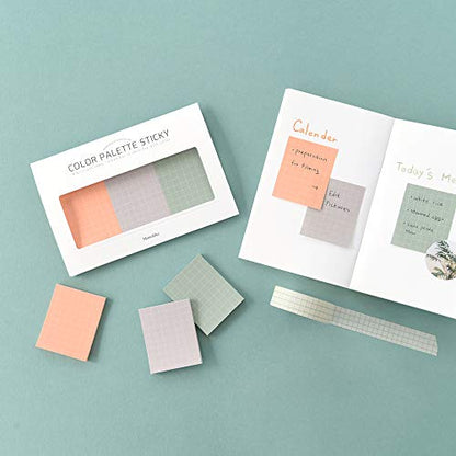 Monolike Color Palette Sticky Grid 300 A Set 4p - Self-Adhesive Memo Pad 30 Sheets - color: Grid 300 a