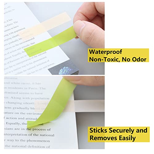 ELII 5400PCS Books Tabs for Annotating,Sticky Tabs Clear Sticky Notes | Morandi Page Markers for Notebooks,Writable Repositionable,Bible Study,Planning,Smooth Writing,Transparent,Waterproof - style: 5400pcs