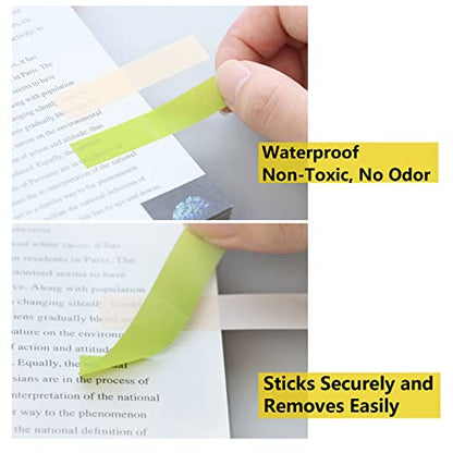 ELII 5400PCS Books Tabs for Annotating,Sticky Tabs Clear Sticky Notes | Morandi Page Markers for Notebooks,Writable Repositionable,Bible Study,Planning,Smooth Writing,Transparent,Waterproof - style: 5400pcs