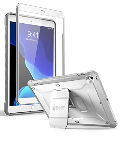 SUPCASE for iPad 9th Generation Case with Screen Protector (Unicorn Beetle Pro), [Built-in Stand] Heavy Duty Rugged Protective Case for iPad 10.2 9th / 8th / 7th Generation (2021/2020/2019), White - color: White