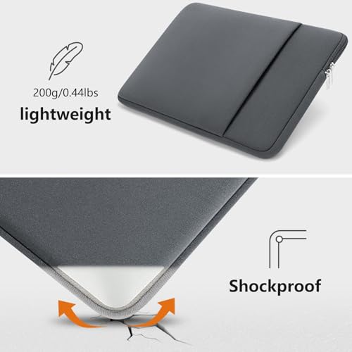 16 inch Laptop Sleeve Case Shockprook Lightweight Padded Protective Cover Bag Compatible with MacBook Pro 16 inch M1 M2 M3 M4 2019-2024, Gray - color: Gray, size: 16"