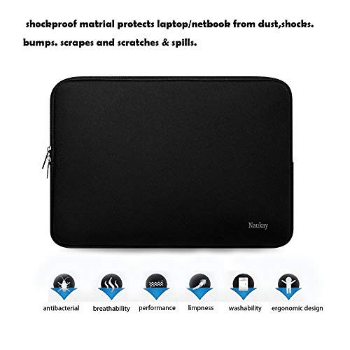 Laptop Sleeve Case 14 Inch, Resistant Neoprene Sleeve/Notebook Computer Pocket Case/Tablet Briefcase Carrying Bag for inch HP, Lenovo, Asus Notebook, Ultrabook, Black - color: Black, size: 14 inch