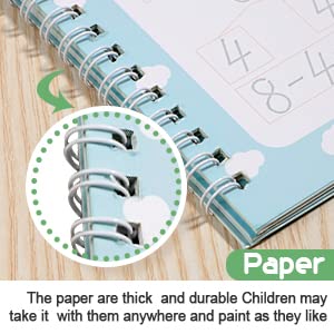 CosyCorner Magical Handwriting Workbooks Handwriting Practice Magic Copybook, Handwriting Aid Magic Pen Reusable Copybook Grooves Template Design for Children (6)