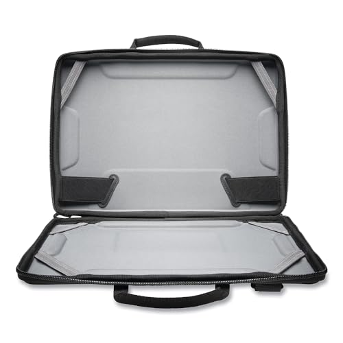 Kensington LS520 Stay-On Laptop Case for 11.6" Chromebooks & Laptops, Clamshell, Shoulder Strap, Water-Resistant (K60854WW), Grey - size: 12" Hard