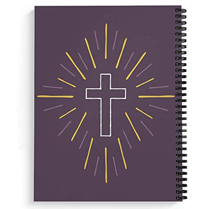 Gotcha Covered Notebooks Softcover Faith Moves Mountains 8.5" x 11" Religious Spiral Notebook/Journal, 120 College Ruled Pages, Durable Gloss Laminated Cover, Black Wire-o Spiral. Made in the USA - color: Faith Moves Mountains