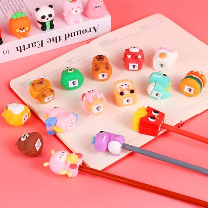50 PCS Cute Pencil Sharpener for Kids Handheld Pencil Sharpener Bulk Kawaii Manual Pencil Sharpeners Kids Pencil Sharpeners for School Office Home