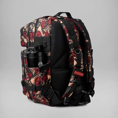 WOLFpak 45L Athletic Gym Backpack - Durable 1000D Waterproof Oxford Material with MOLLE Webbing, Laptop Pocket - color: Rock & Reaper