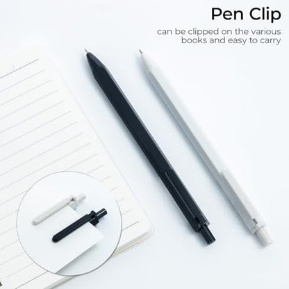 M&G 10 Pcs Gel Pens, 0.35mm Black Ink Gel Pen Fine Point Pens, Retractable Gel Ink Rollerball Pens, Quick Dry Gel Ink Pens with Large Capacity Ink Smooth Writing for Office School