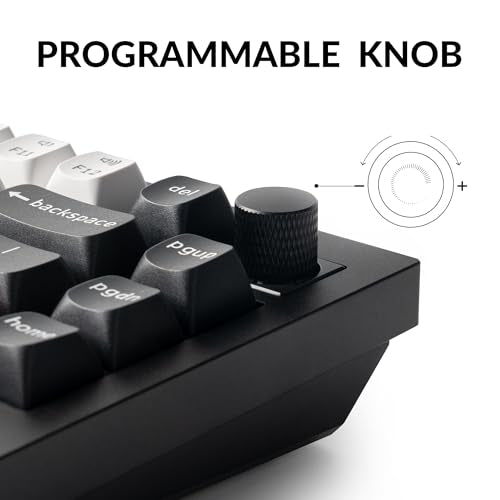 Keychron Q1 HE Wireless Custom Magnetic Keyboard, QMK Launcher | Rapid Trigger 2.4 GHz & Bluetooth 5.2 with Gateron Double-Rail Magnetic Switch for Mac Windows Linux (Hot-swappable) - color: Black