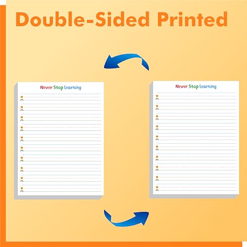 100 Sheets Ruled Writing Paper, Double-Sided Printing Skip-A-Line Ruled Writing Paper with Dotted Lines 1” Line Spacing Handwriting Practice Paper for Kindergarten Toddlers Kids (8” x 10.6”) - size: 8” x 10.6” 100 Sheets, style: Writing Paper（vertical ver