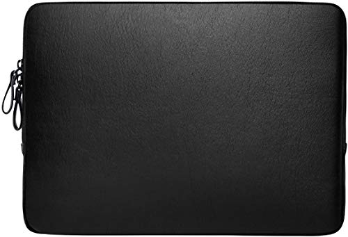 MOSISO Laptop Sleeve Bag 16 inch Compatible with MacBook Air 15 inch 2026-2023 M4 M3 M2/Pro 16 inch 2026-2019 M4 M3 M2 M1, 15-15.6 inch Notebook, PU Leather Padded Bag Waterproof Case, Black - color: Black, size: 16 inch