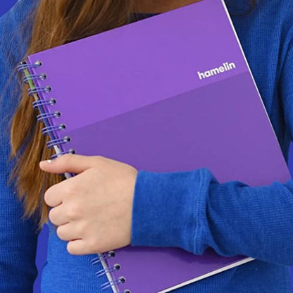 Hamelin, Spiral Notebook, 8x10in, College Ruled, Hardcover, 75shts/150 pages, 1 Subject Notebook, ULTRA Violet - color: ULTRA Violet