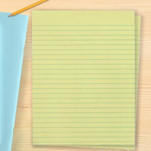 School Smart Composition Paper, No Margin, 8 x 10-1/2 Inches, Yellow, 500 Sheets