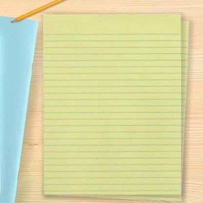 School Smart Composition Paper, No Margin, 8 x 10-1/2 Inches, Yellow, 500 Sheets