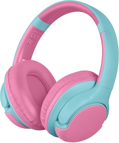 ZIHNIC Kids Bluetooth Headphones, 40Hrs Play time, Kids Wireless Headphones Over Ear with 85dB/94dB Volume Limited - Pink - color: Pink