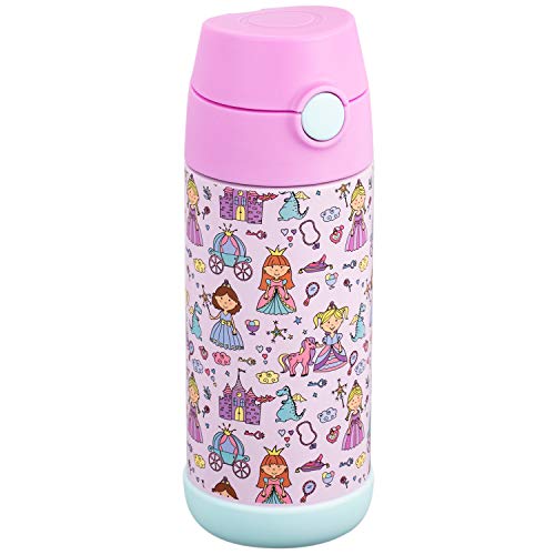 Snug Insulated Kids Water Bottle with Straw & Spout – Double-Wall Stainless Steel, Leakproof, Easy-Flip Lid – For School, Travel, Toddlers & Big Kids - Princess, 12oz - color: Princess, size: 11.8 Ounces
