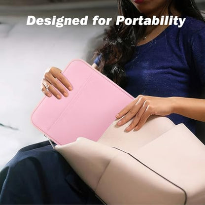 Dadanism 9-11" Tablet Sleeve Bag Carrying Case for iPad (A16) 11th Gen 11", iPad 10th Gen 10.9" Air 5/4, iPad Air/Pro 11", iPad 9/8/7th 10.2", Galaxy Tab A11+ Plus 11"/S9 FE, Tab M11 11",Flowers Pink - color: Flowers Pink, size: 9-11 inch