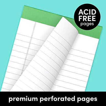 PAPERAGE Lined Legal Pads, (Rainbow), 6 Pack, 50 Sheets Each, Wide/Legal Ruled, Note Pads, Paper, 5 inches x 8 inches - color: Rainbow, size: Small (6 Pack)