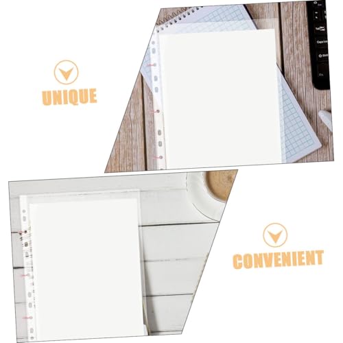 VILLCASE 100pcs Heavy Duty Clear Sheet Protectors Document Sleeves for Binders for Photos Recipes Certificates More Top Loading Design for Easy Access