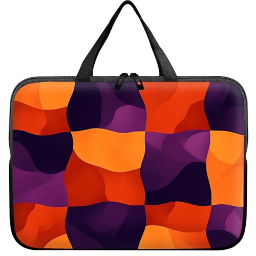 Universal Laptop Sleeve Tablet Case 12 inch, Colorful Checkerboard Slim Carrying Handbag Travel Laptop Bag for Surface Pro 9 8 7/Laptop Go 2 3, MacBook Air 11/12 - color: Colorful Checkerboard, size: 12 inch