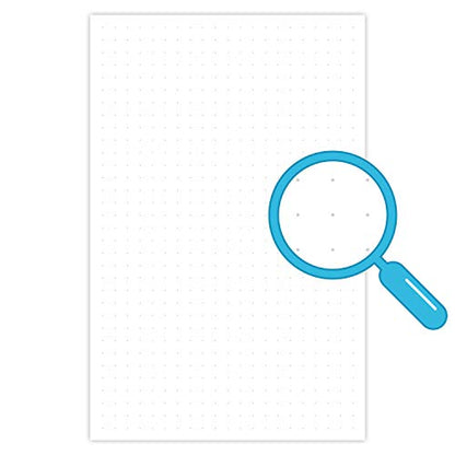 321Done Dot Grid Notepad & Memo Writing Pads - 50 Tear-Off Sheets, 5.5x8.5 Notepads, 1/4 Dots Note Pads, Note Paper, Scratch Pad, White 70 lb Paper, Chipboard Backing, Made in USA - color: Dots - 0.25" Large Grids, size: Half Size (5.5" x 8.5")
