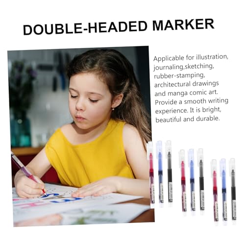 PRETYZOOM 9pcs Quick-drying Gel Ink Pens 0.5mm Fine Point Set for School and Office Use, Smooth Writing Sign Pens for Students and Professionals
