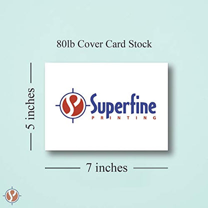 Blank Index Flash Note Cards | 80lb Heavyweight Thick White Cover Stock. 100 Cards Per Pack | 5 x 7 - size: 5 x 7