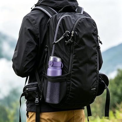 GOPPUS Insulated Water Bottle 20oz Stainless Steel BPA-Free Sports Bottle Ideal for School and Travel Silicone Spout Lid Prevents Leaks, Sweat, and Dust (Purple) - color: Purple