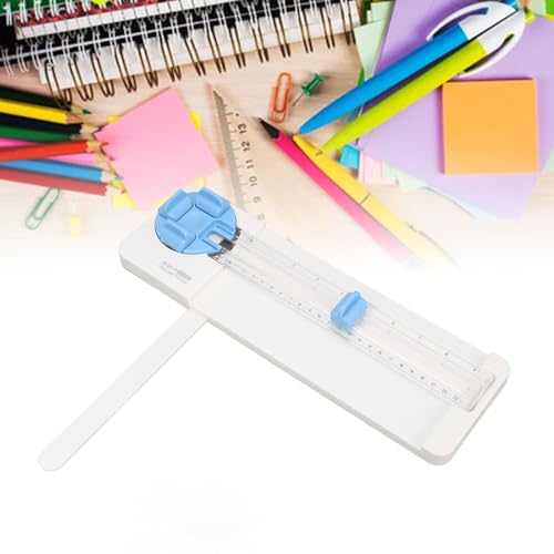 Paper Cutter Portable Paper Trimmer Cutter 4 in 1 Paper Trimmer Scrapbooking Tool Paper Trimmer with 45 to 90 Degree Angle Measuring (Blue) - color: Blue