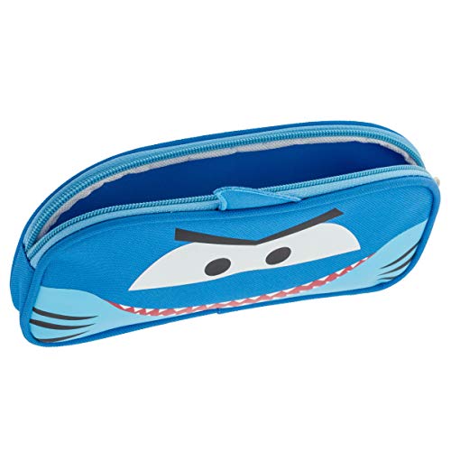 Stephen Joseph Pencil Pouches - Back to School Supplies for Kids - color: Blue Shark