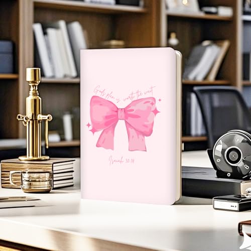 Pink Bow Bible Hard Shell Journal Notebook, Bible Notebooks for Note Taking, College Ruled Notebook, Inspirational Hardcover Notebooks, Journals for Writing Note Taking 200 Sheets (5.8 x 8.3)-5 - color: Multi 1571