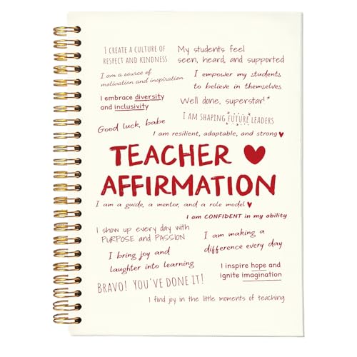 Teacher's Affirmation Notebook, Teacher Appreciation Gifts Journal For Women, Cute Motivational Floral Teach Love Inspire Notebooks, 5.5x8.3 Inch - color: Affirmation