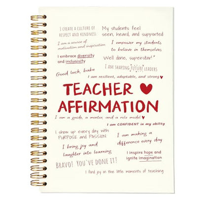 Teacher's Affirmation Notebook, Teacher Appreciation Gifts Journal For Women, Cute Motivational Floral Teach Love Inspire Notebooks, 5.5x8.3 Inch - color: Affirmation