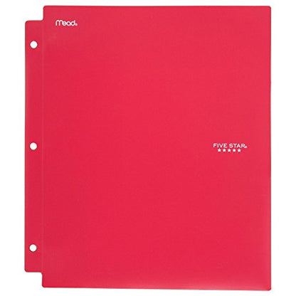 Five Star 2 Pocket Folders with Prong Fasteners, Folder with Pockets, Plastic, Color Selected For You, 1 Count (34084)