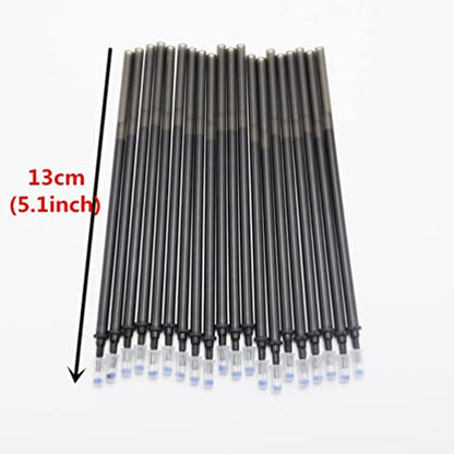 25pcs/Set Erasable Gel Pen Refills Rod 0.5mm Washable Handle Magic Erasable Pen for School Pen Writing Tools Kawaii Stationery (2 Black) - color: 2 Black