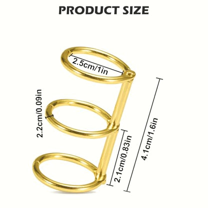 10-Pack 3-Ring Metal Loose Leaf Binders Book Rings,20mm Inner Diameter,Perfect for DIY Travel Journals, Photo Albums, Document Binding, and Craft Projects (Durable & Stylish)