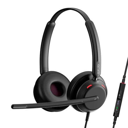 EPOS Impact 760 Dual-Sided USB-C and USB-A Wired Office Headset with Noise-Canceling Mic, in-Line Controls, Clear Audio, Comfortable Fit, Suitable for Business Calls and Working from Home - style: Wired, USB-C
