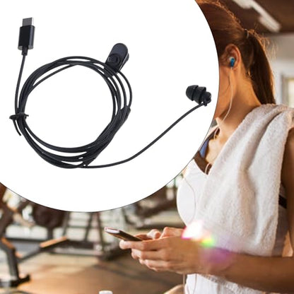 USB Type-C Single-Sided in-line Headset with Microphone, Suitable for Mobile Phones and Computers, Designed for Driving