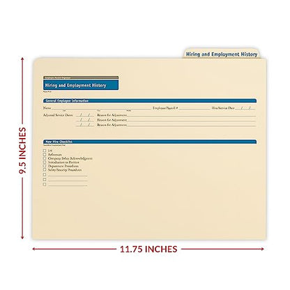 ComplyRight Hiring/Employment Folder, Pack of 25 | 9-1/2” x 12”, Document Filing Folder for Businesses, HR Employee Management Documentation Office Supplies - style: Hiring/Employment